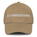 La Vinicultora The Winemaker Mexican Spanish Pride Gift Regalo Dad Hat Mexicada Khaki