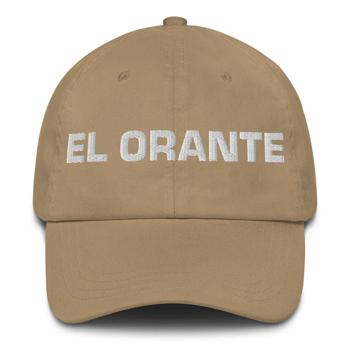 El Orante The Prayerful Mexican Spanish Pride Gift Regalo Dad Hat Mexicada Khaki