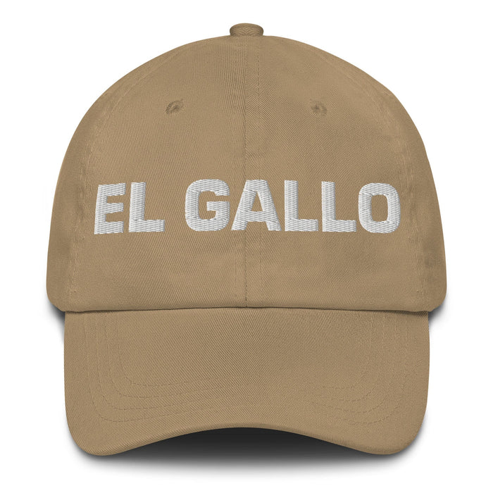 El Gallo The Rooster Mexican Spanish Pride Gift Regalo Dad Hat Mexicada Khaki