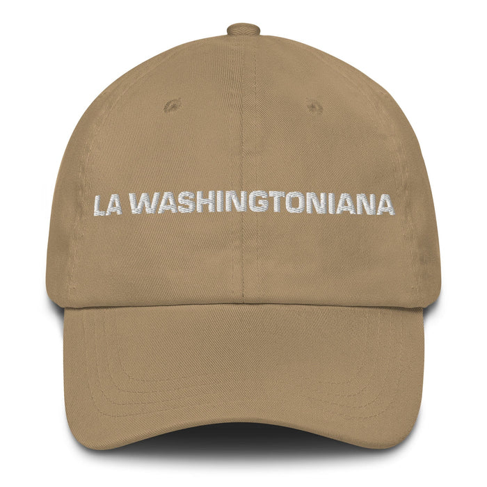 La Washingtoniana The Washingtonian (D.C.) Mexican Spanish Pride Gift Regalo Dad Hat Mexicada Khaki