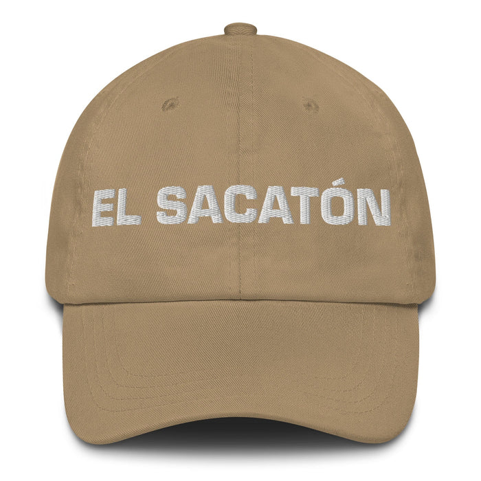 El Sacatón The Coward Mexican Spanish Pride Gift Regalo Dad Hat Mexicada Khaki