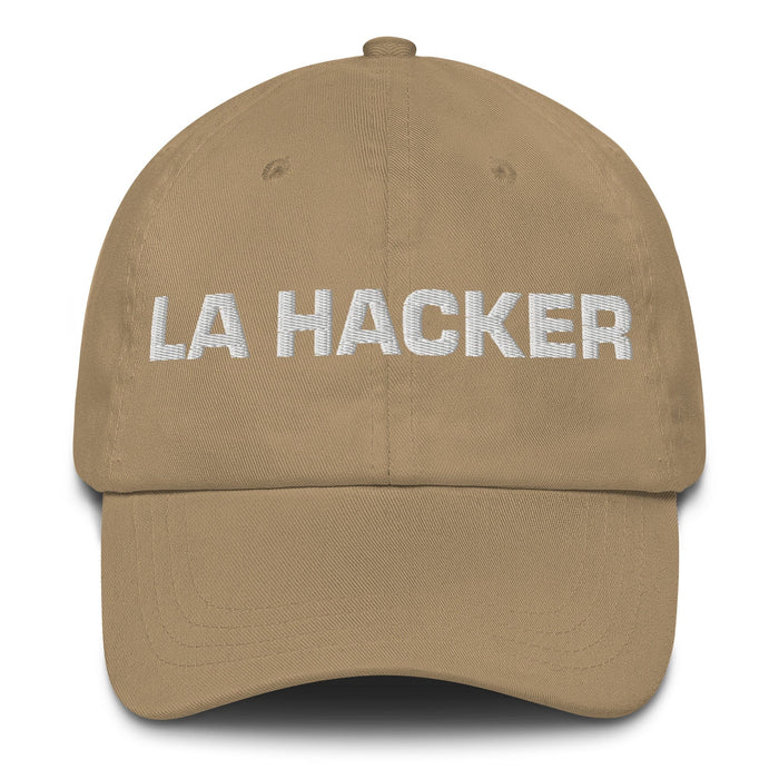 La Hacker The Hacker Mexican Spanish Pride Gift Regalo Dad Hat Mexicada Khaki