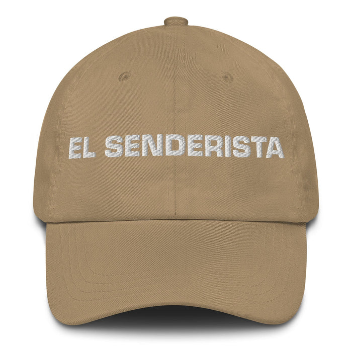 El Senderista The Hiker Mexican Spanish Pride Gift Regalo Dad Hat Mexicada Khaki