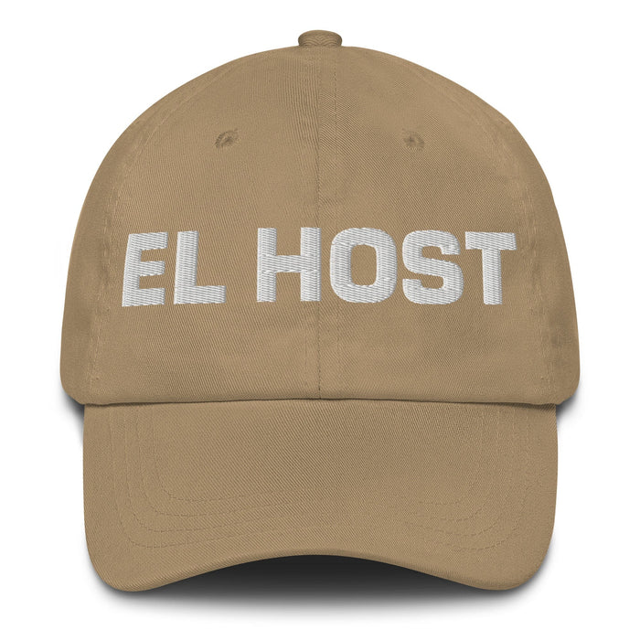 El Host The Host/Hostess Mexican Spanish Pride Gift Regalo Dad Hat Mexicada Khaki