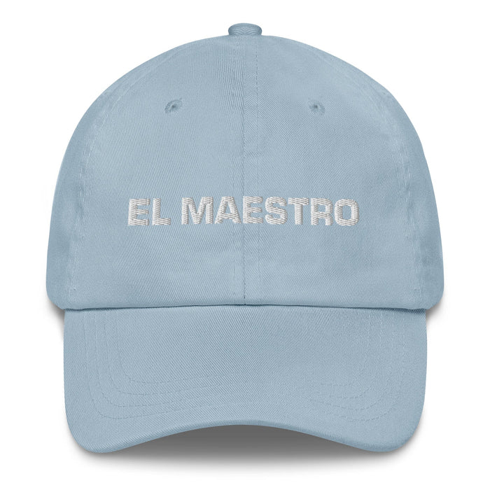 El Meastro The Teacher Mexican Spanish Pride Gift Regalo Dad Hat Mexicada Light Blue