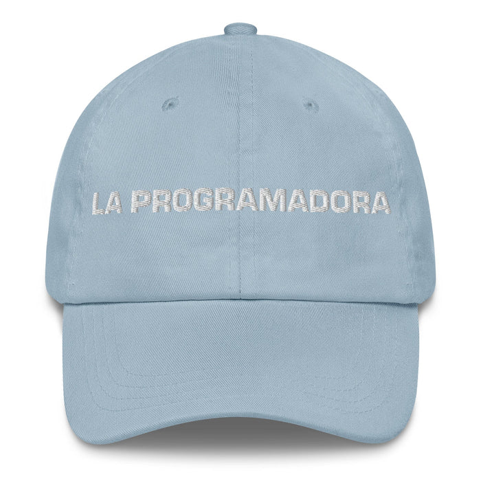 La Programadora The Programmer Mexican Spanish Pride Gift Regalo Dad Hat Mexicada Light Blue