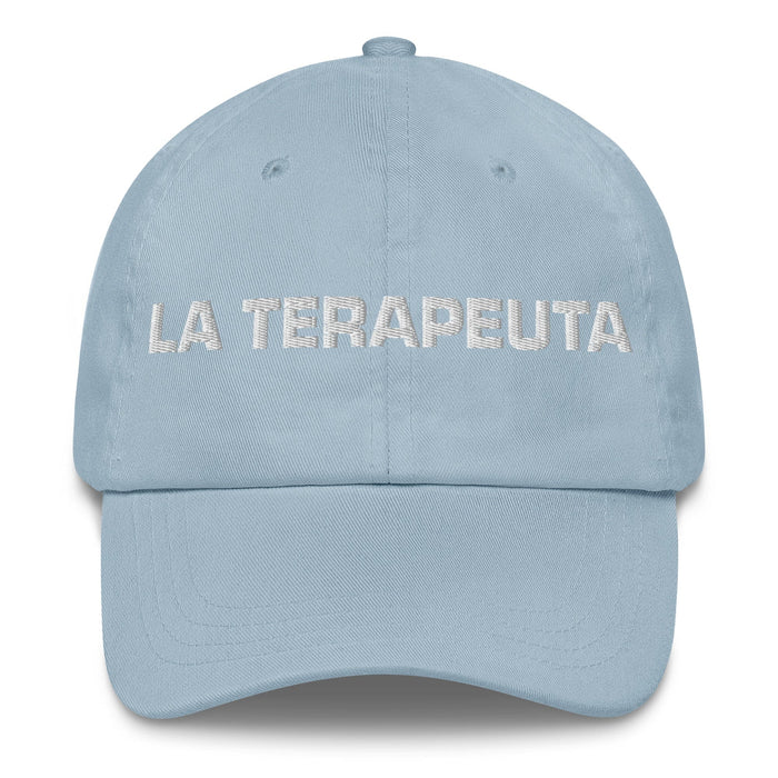 La Terapeuta The Therapist Mexican Spanish Pride Gift Regalo Dad Hat Mexicada Light Blue