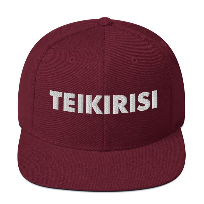 Embroidered Teikirisi - Take It Easy Funny Spanish Saying Classic Snapback Hat Mexicada Maroon