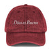 Dios es Bueno God is Good All Religion Have Faith Christian Catholic Vintage Cotton Twill Cap Mexicada Maroon