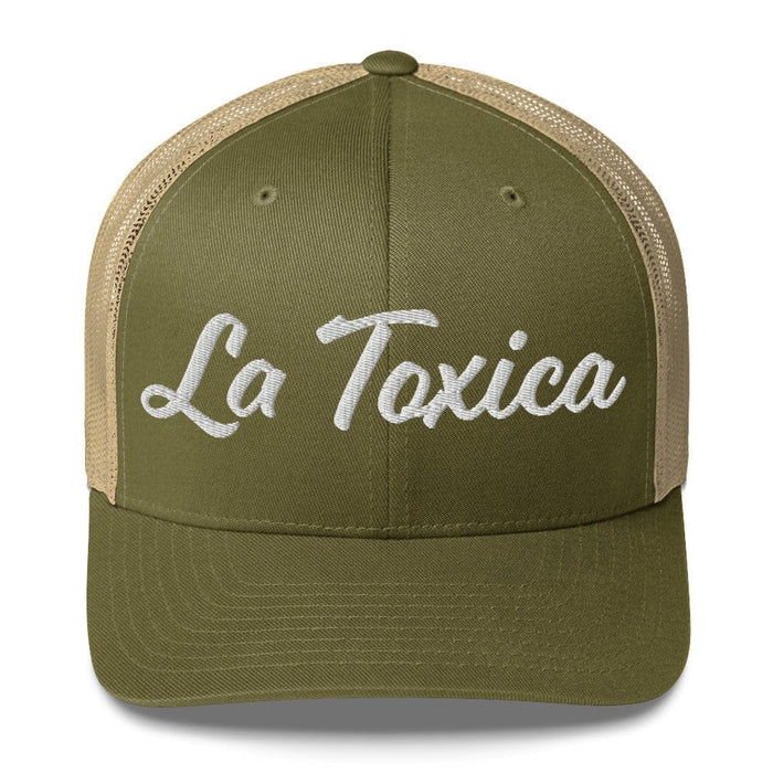 Embroidered La Toxica Spanish Mexican Bingo Game Funny Toxic Retro Trucker Hat Mexicada Moss/ Khaki