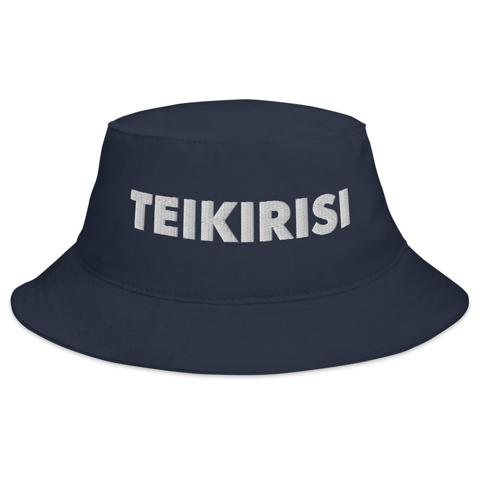 Embroidered Teikirisi - Take It Easy Funny Spanish Saying Phrase Bucket Hat Mexicada Navy