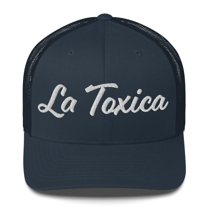 Embroidered La Toxica Spanish Mexican Bingo Game Funny Toxic Retro Trucker Hat Mexicada Navy