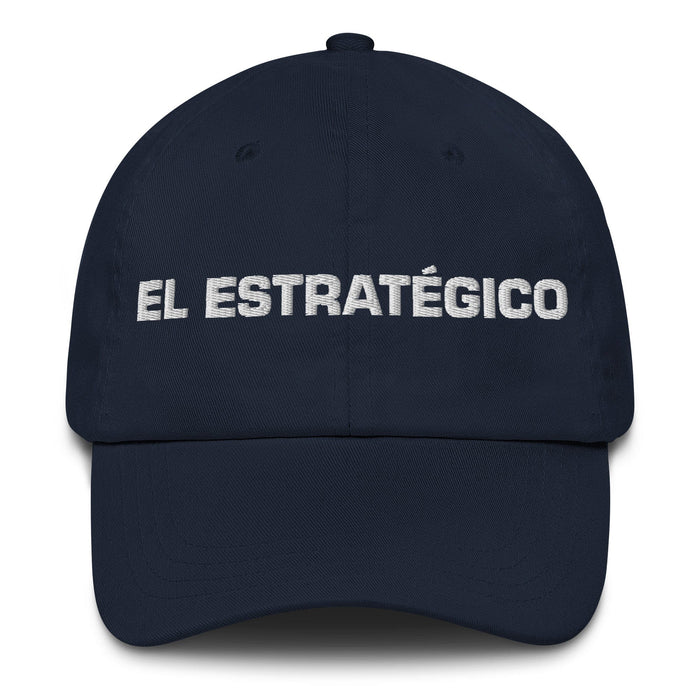 El Estratégico The Strategic One Mexican Spanish Pride Gift Regalo Dad Hat Mexicada Navy