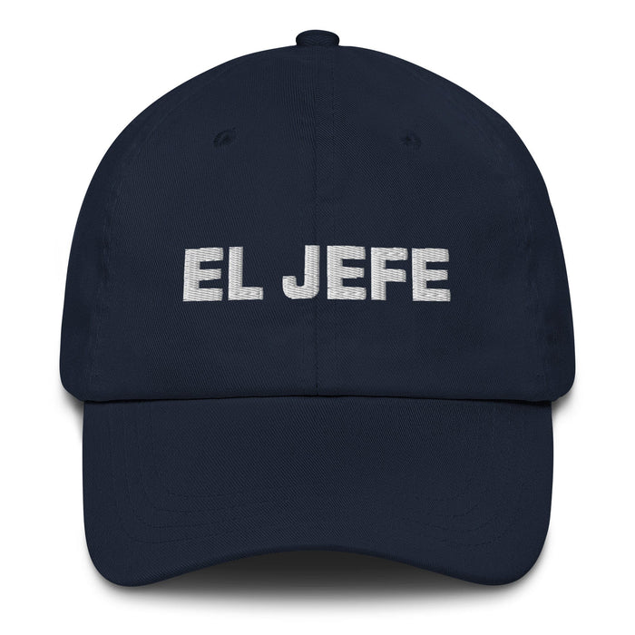 El Jefe The Boss Mexican Spanish Pride Gift Regalo Dad Hat Mexicada Navy