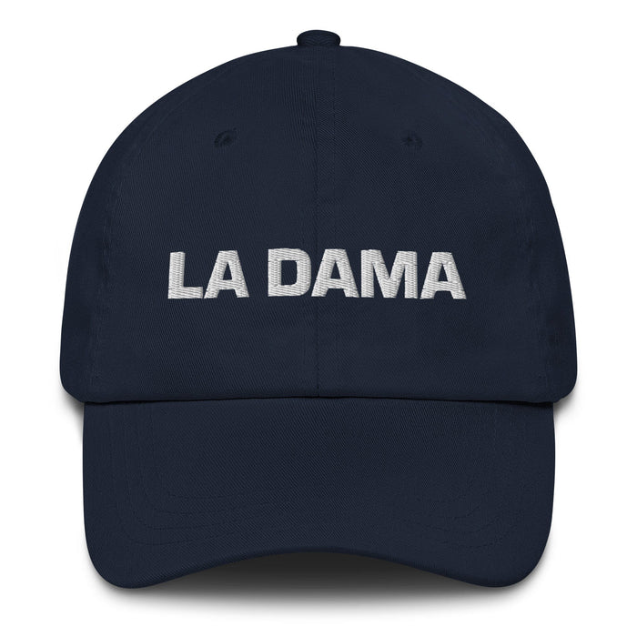 La Dama The Lady Mexican Spanish Pride Gift Regalo Dad Hat Mexicada Navy