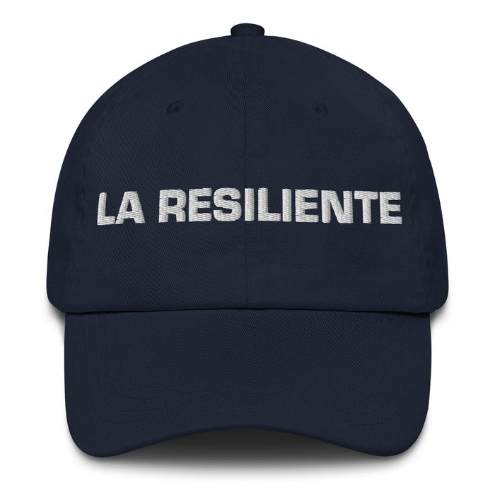 La Resiliente Resilient One Mexican Spanish Pride Gift Regalo Dad Hat Mexicada Navy