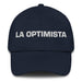 La Optimista The Optimistic One Mexican Spanish Pride Gift Regalo Dad Hat Mexicada Navy