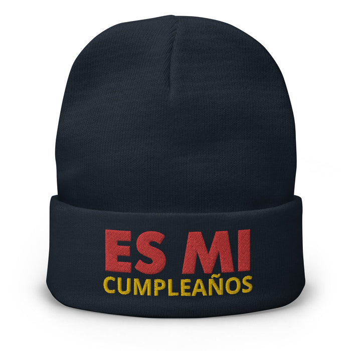 Embroidered Es Mi Cumpleanos It's My Birthday Funny Party Supplies Beanie Mexicada Navy