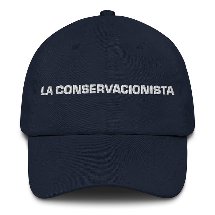 La Conservacionista The Conservationist Mexican Spanish Pride Gift Regalo Dad Hat Mexicada Navy