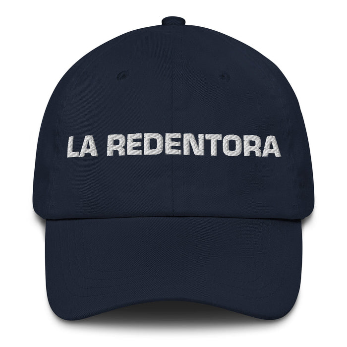 La Redentora The Redeemer Mexican Spanish Pride Gift Regalo Dad Hat Mexicada Navy