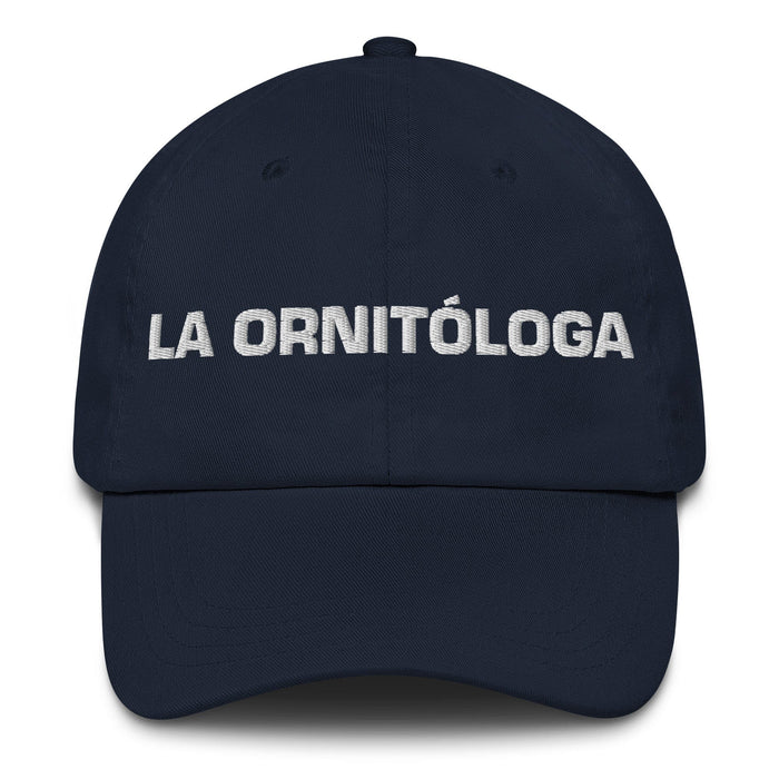 La Ornitóloga The Birdwatcher Mexican Spanish Pride Gift Regalo Dad Hat Mexicada Navy