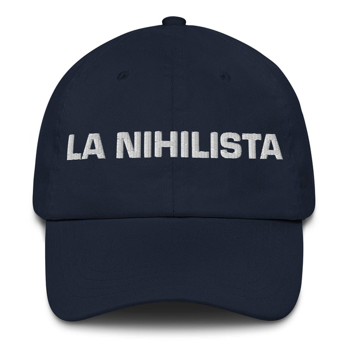 La Nihilista The Nihilist Mexican Spanish Pride Gift Regalo Dad Hat Mexicada Navy