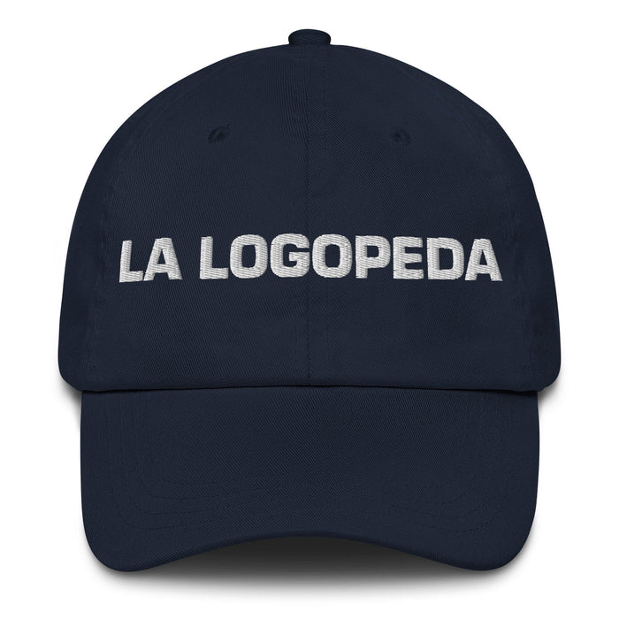 El Logopeda The Speech Therapist Mexican Spanish Pride Gift Regalo Dad Hat Mexicada Navy