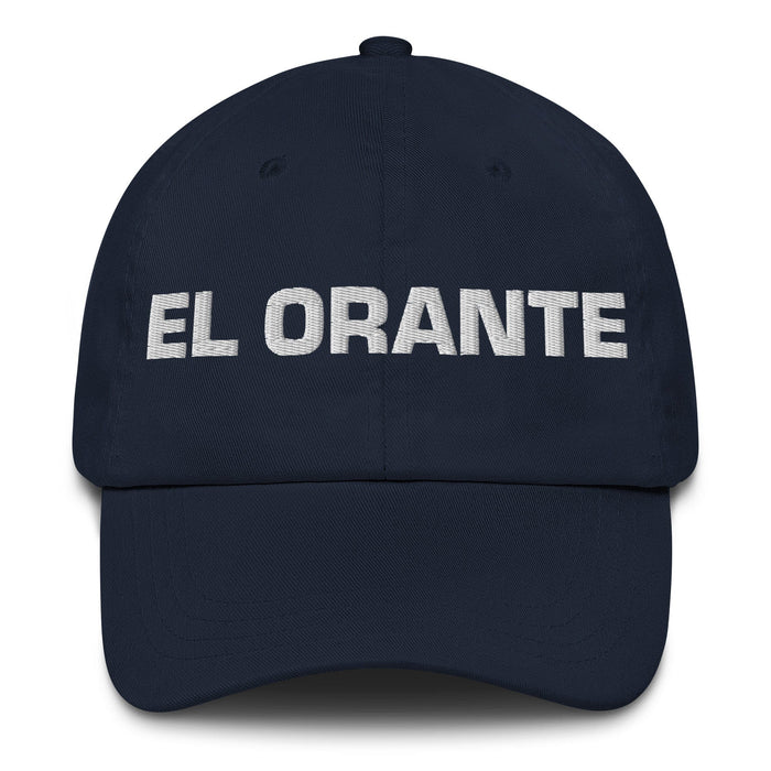 El Orante The Prayerful Mexican Spanish Pride Gift Regalo Dad Hat Mexicada Navy