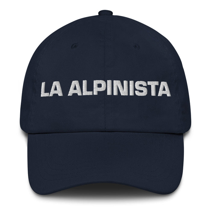 La Alpinista The Mountaineer Mexican Spanish Pride Gift Regalo Dad Hat Mexicada Navy