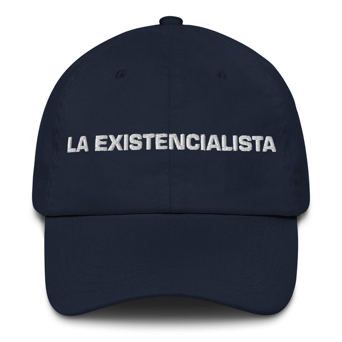 La Existencialista The Existentialist Mexican Spanish Pride Gift Regalo Dad Hat Mexicada Navy