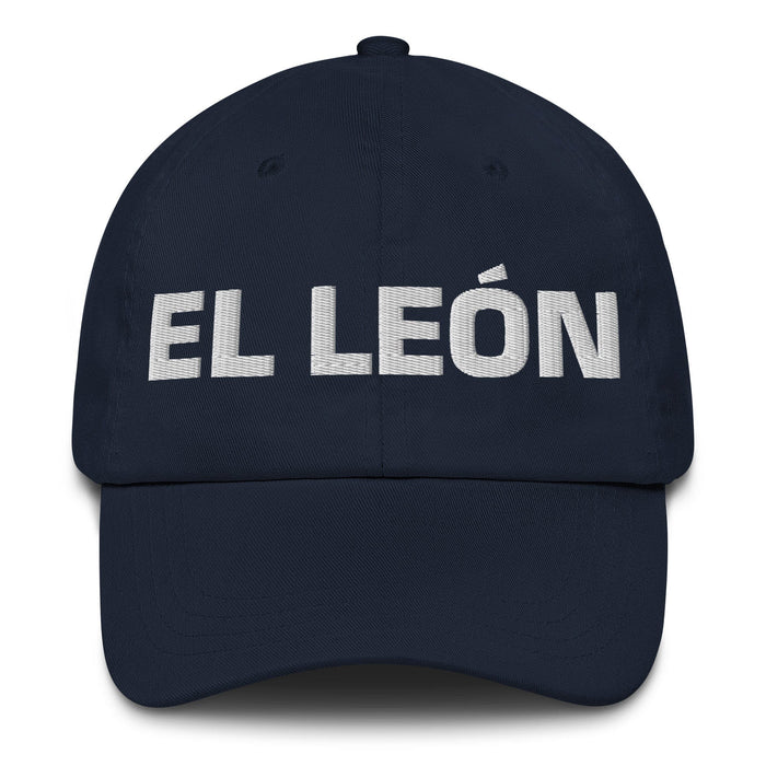 El León The Lion Mexican Spanish Pride Gift Regalo Dad Hat Mexicada Navy