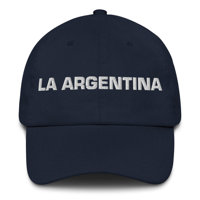 La Argentina The Argentine Mexican Spanish Pride Gift Regalo Dad Hat Mexicada Navy