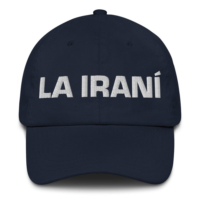 La Iraní The Iranian Mexican Spanish Pride Gift Regalo Dad Hat Mexicada Navy