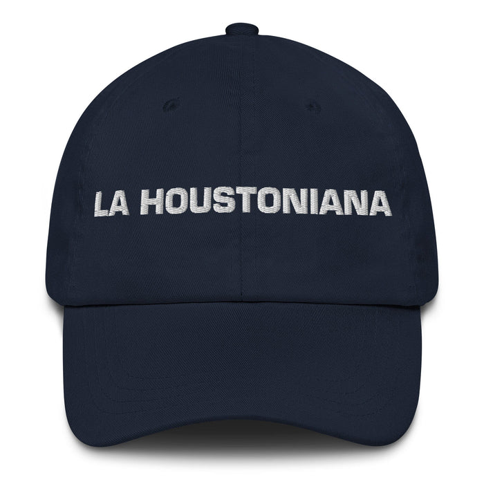 La Houstoniana The Houstonian Mexican Spanish Pride Gift Regalo Dad Hat Mexicada Navy