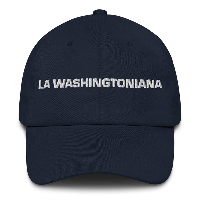 La Washingtoniana The Washingtonian (D.C.) Mexican Spanish Pride Gift Regalo Dad Hat Mexicada Navy