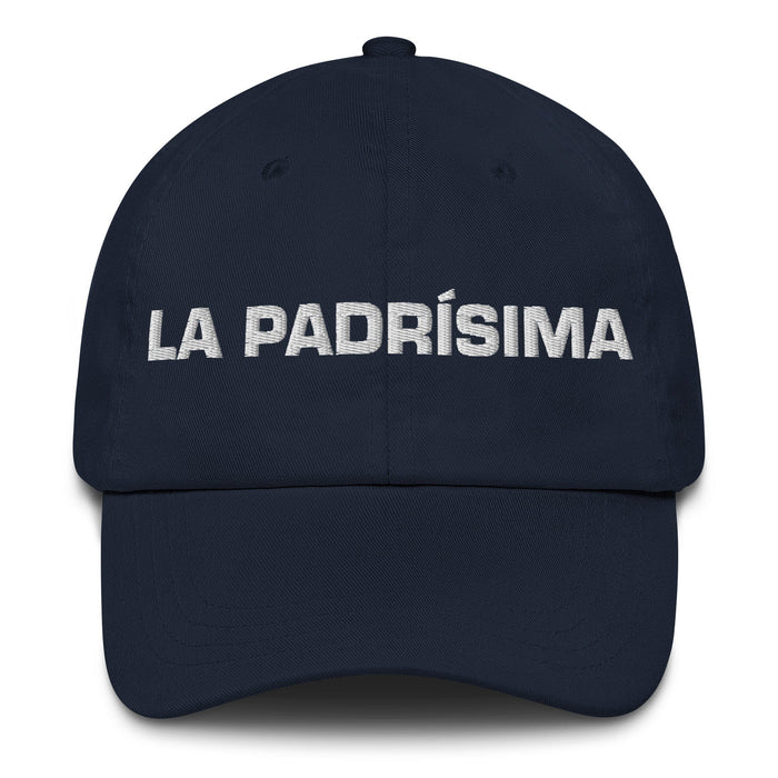 La Padrísima The Awesome One Mexican Spanish Pride Gift Regalo Dad Hat Mexicada Navy