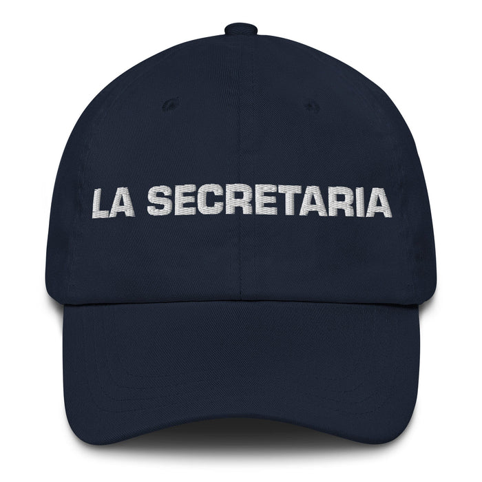 La Secretaria The Secretary Mexican Spanish Pride Gift Regalo Dad Hat Mexicada Navy