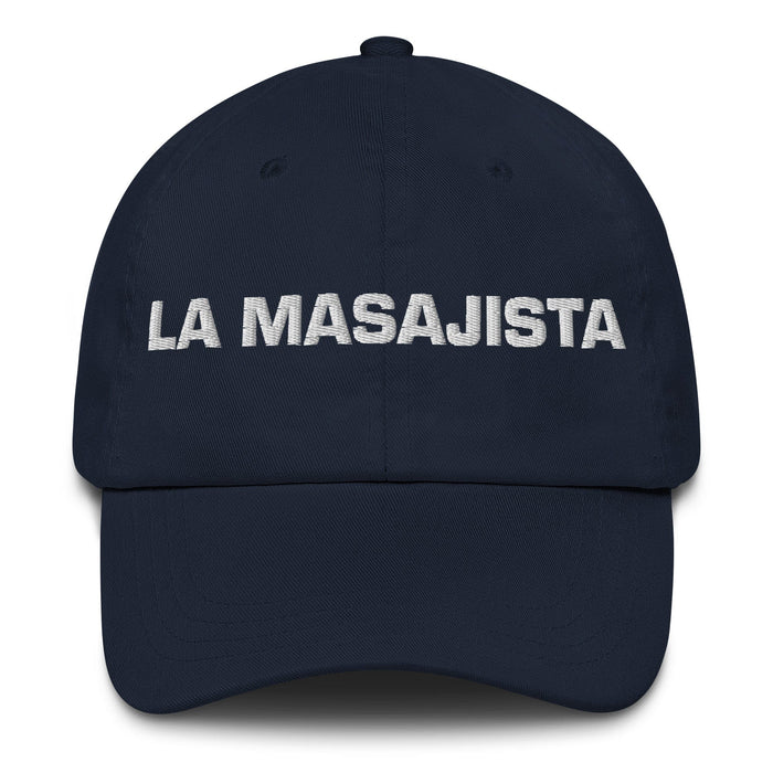 La Masajista The Masseuse Mexican Spanish Pride Gift Regalo Dad Hat Mexicada Navy