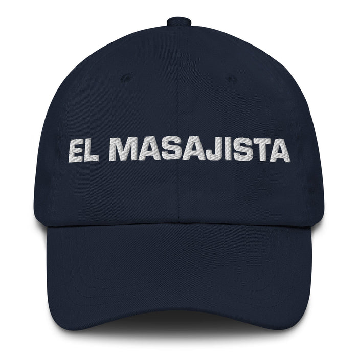 El Masajista The Masseuse Mexican Spanish Pride Gift Regalo Dad Hat Mexicada Navy