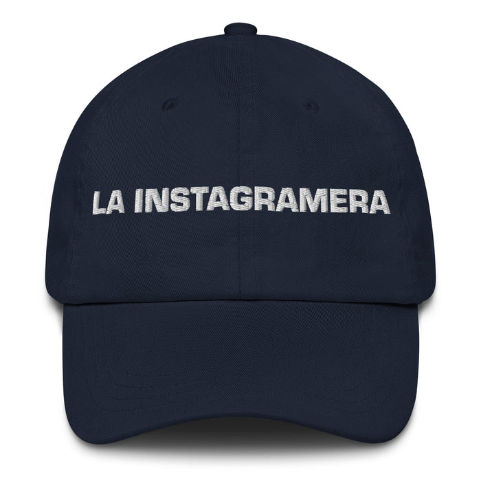 La Instagramera The Instagrammer Mexican Spanish Pride Gift Regalo Dad Hat Mexicada Navy