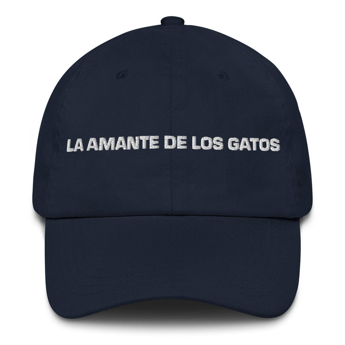 La Amante De Los Gatos The Cat Lover Mexican Spanish Pride Gift Regalo Dad Hat Mexicada Navy