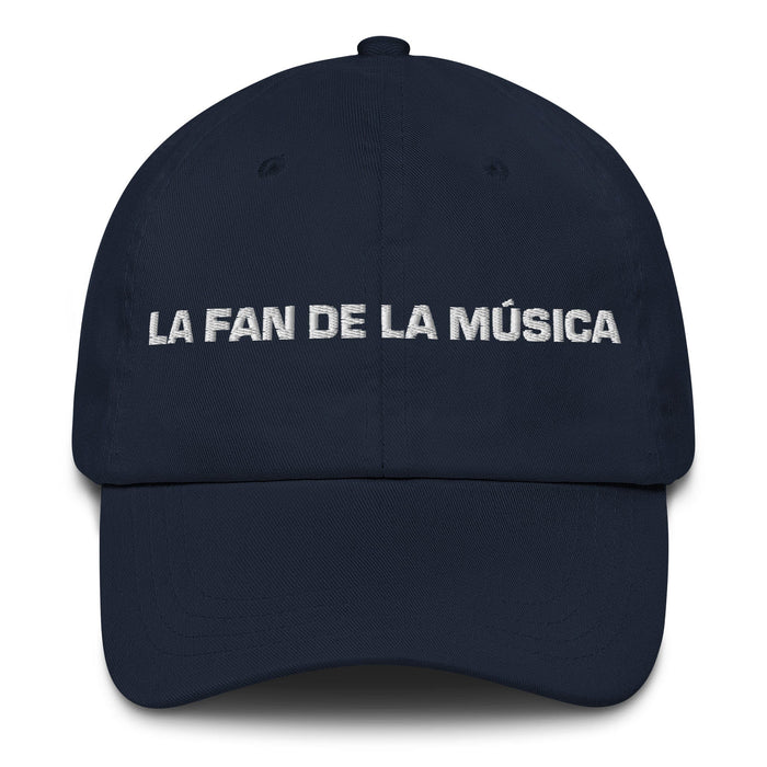 La Fan De La Música The Music Fan Mexican Spanish Pride Gift Regalo Dad Hat Mexicada Navy