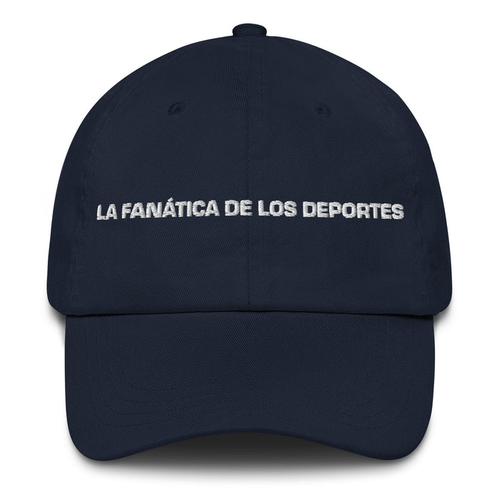 La Fanática De Los Deportes The Sports Fan Mexican Spanish Pride Gift Regalo Dad Hat Mexicada Navy