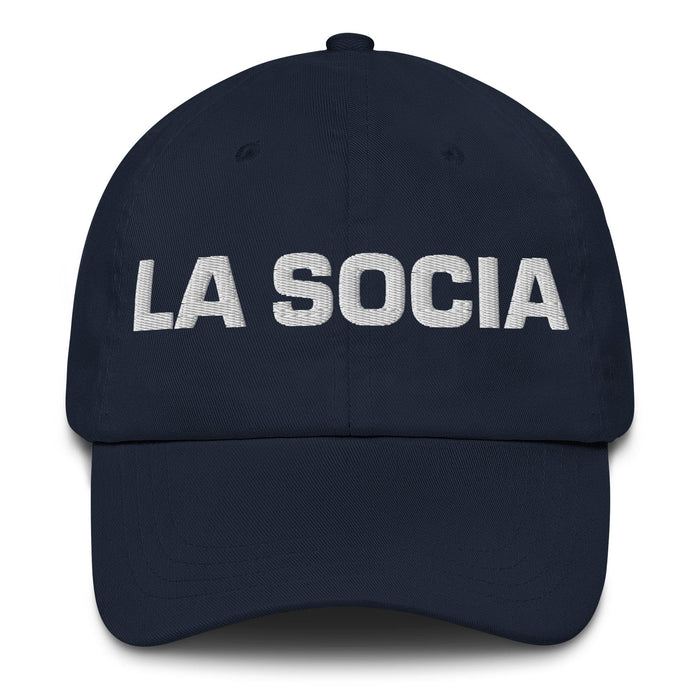 La Socia The Partner Mexican Spanish Pride Gift Regalo Dad Hat Mexicada Navy