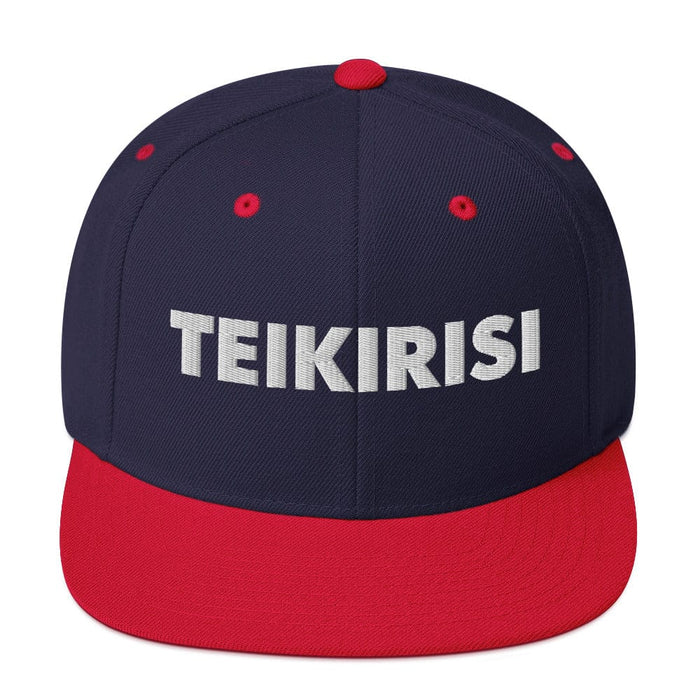 Embroidered Teikirisi - Take It Easy Funny Spanish Saying Classic Snapback Hat Mexicada Navy/ Red