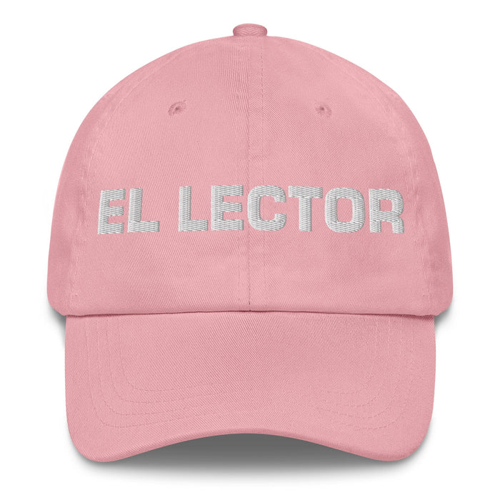 El Lector The Bookworm Mexican Spanish Pride Gift Regalo Dad Hat Mexicada Pink