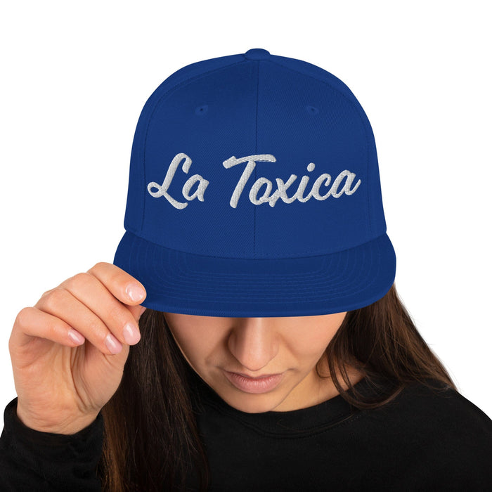 Embroidered La Toxica Spanish Mexican Bingo Game Funny Toxic Snapback Hat Mexicada Royal Blue