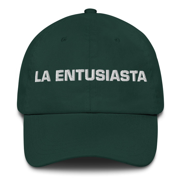 La Entusiasta The Enthusiast (Type 7) Mexican Spanish Pride Gift Regalo Dad Hat Mexicada Spruce