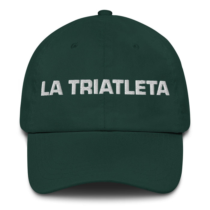 La Triatleta The Triathlete Mexican Spanish Pride Gift Regalo Dad Hat Mexicada Spruce