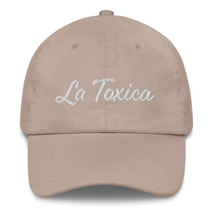 Embroidered La Toxica Spanish Mexican Bingo Game Sarcastic Funny Toxic Dad Hat Mexicada Stone